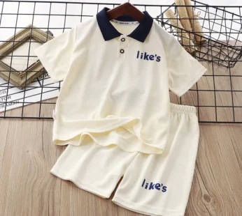 Summer Baby Boy Clothes Set Children Lapel Tshirts and Shorts 2pcs Suit Teenage