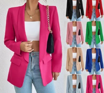 Fashion Spring Women’s Jacket Solid Polyester Cotton Non Strech Long Sleeve