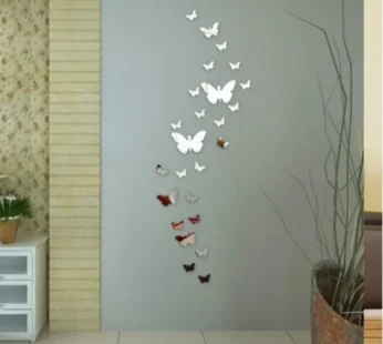 Stickers 12pcs/set Modern 3D Mirror Acrylic Butterfly Home Decoration DIY Art Wall