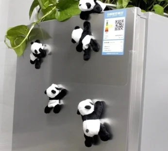 1Pc Cartoon Cute Soft Plush Panda Fridge Strong Magnet Refrigerator Sticker